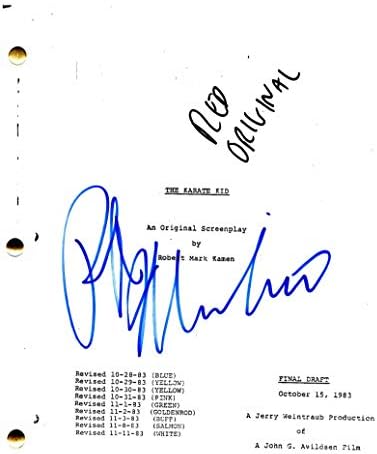 ראלף מאקיו חתם על חתימה - תסריט הסרט של קראטה קיד-אליזבת שו, פט מוריטה , קוברה קאי, הזרים, שמונה זה מספיק, בן דודי ויני,