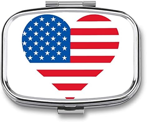 כיס גלולת מקרה אמריקאי דגל נסיעות גלולת מחזיק אחסון עבור רפואה תוסף ויטמין דגי שמנים 2. 2 * 1.6 אינץ