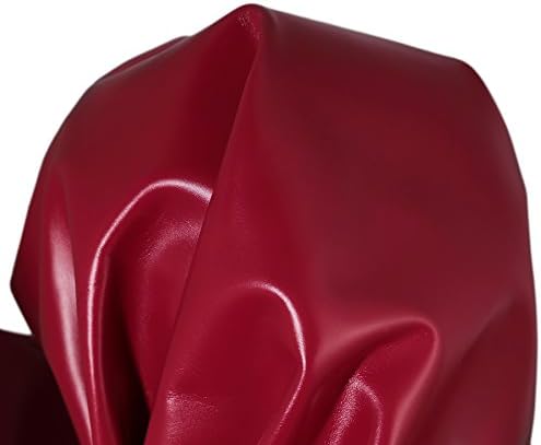 Nat Leathers אדום גמר עגל חלק חצי תיק מבריק רצועת ישיבה לריפוד נעל 15-17 רגל מרובע מר. עור עור מקורי עור עור