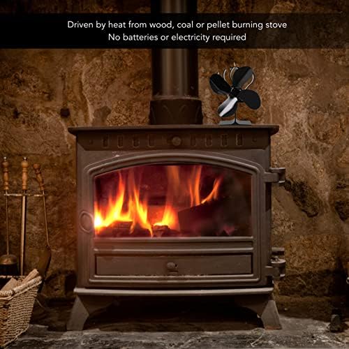 4 להב אח מאוורר אלומיניום סגסוגת חום מופעל טמפרטורה גבוהה עמיד תנור מאוורר לבית עץ תנור מאוורר התרמו מאוורר