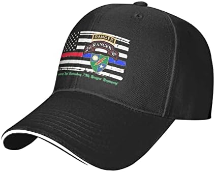 גדוד שני דגל גדוד ריינג'ר 75, כובעי בייסבול קאובוי מתכווננים כובעי גברים נשים וינטג 'יוניסקס עונות עונות נינוחות ג'ינס