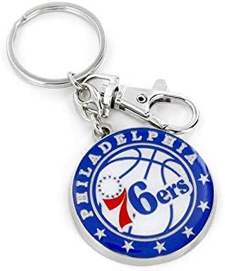 Aminco NBA פילדלפיה 76ers צוות שרוך הפוך, סיכת דש לוגו וחבילת מתנה למחזיק מתכת