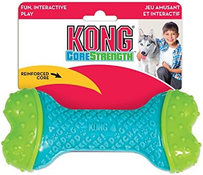 עצם קונג קורסטראג ' - צעצוע לעיסת כלבים יציב וארוך טווח ארוך טווח - מושלם לבריאות שיניים וניקוי שיניים - לכלבים קטנים/בינוניים