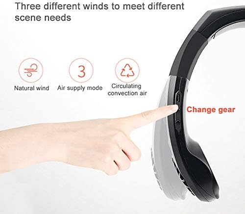 ZZK אוזניות קיץ עיצוב כף יד מיני מיני נייד מיני צוואר USB רכוב אוויר המזגן מאוורר קירור עם סוללה נטענת