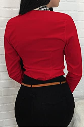חולצות חולצות אנגונוול לנשים אופנה כפתור שרוול ארוך מזדמן מטה חולצות חולצות מודפסות חולצה צבעונית