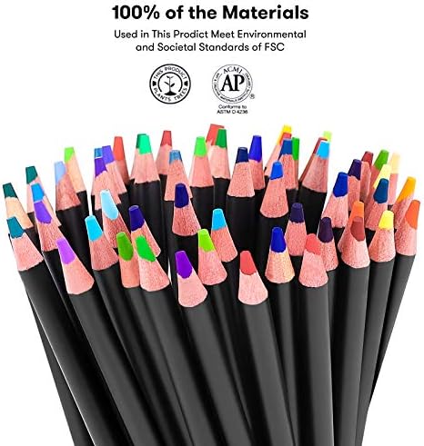 צבע 180-צבע אמן עפרונות צבעוניים סט למבוגרים ספרי צביעה, רך ליבה, מקצועי ממוספר אמנות ציור עפרונות לשרטוט הצללת