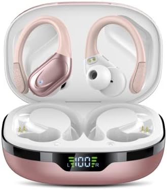 אוזניות אוזניות אלחוטיות של Cascho אוזניות Bluetooth 60 שעות משחק HD Stereo Audio Digital Digital תצוגת אוזניות אוזניים