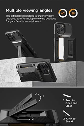 VRS מעצב DAMDA GLIDE HYBRID לאייפון 14 PRO MAX, מקרה פונקציונלי יציב תואם לאייפון 14 Pro Max Case