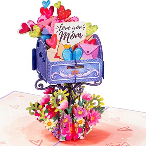 נייר אהבת אמהות יום אמהות כרטיסים 2 חבילה - כולל 1 אהבה אותך אמא ותיבת דואר אחת של יום האם, לאמא, לאישה, כל אחד - כיסוי 5
