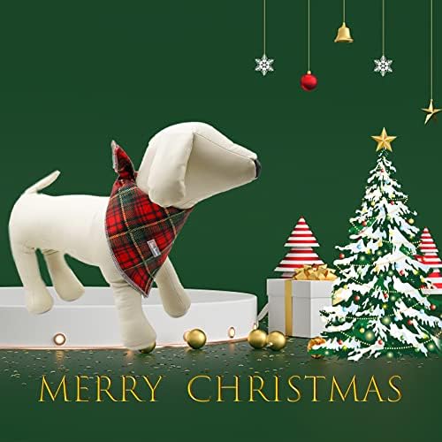 בובו קשת כלב בנדנה, 1 מחשב חג המולד כלב בנדנות ילדה ילד ליקוק צעיף חג רך כלב מטפחת לחיות מחמד בנדנות קטן בינוני גדול