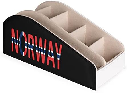 נורבגיה דגל טלוויזיה שלט רחוק מחזיק עם 6 תאים נושא כלים תיבת שולחן אחסון ארגונית עבור בלו ריי מדיה נגן קוסמטיקה