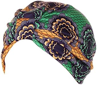 למתוח קשר טורבן לנשים פרח כיסוי ראש כפת כובע רפוי מוסלמי מטפחת מראש קשור בציר רפוי גולגולת כובעים
