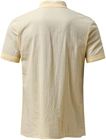 קיץ גברים של אימון חולצות גברים כותנה רך חולצה כפתור למטה קצר שרוול קל משקל למעלה חולצה חוף רגיל ארוך