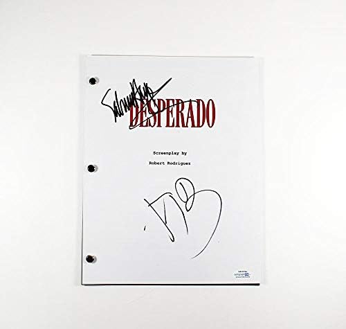 Desperado Antonio Banderas ו- Salma Hayek חתימה חתימה חתומה Autographcoa ACOA COA COA COA