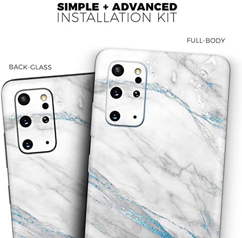 עיצוב שיש Skinz ודיגיטלי כחול דיגיטלי סירד חלבון V8 2 מגן דבקת ויניל עטיפת עור תואם לכיסוי Samsung Galaxy S20