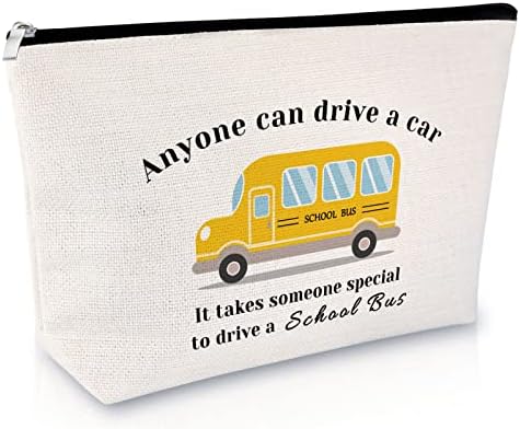 בית ספר אוטובוס נהג הערכה מתנה איפור תיק אוטובוס נהג יום הולדת מתנה לנשים תיק קוסמטי תודה לך רעיונות מתנה פרישה