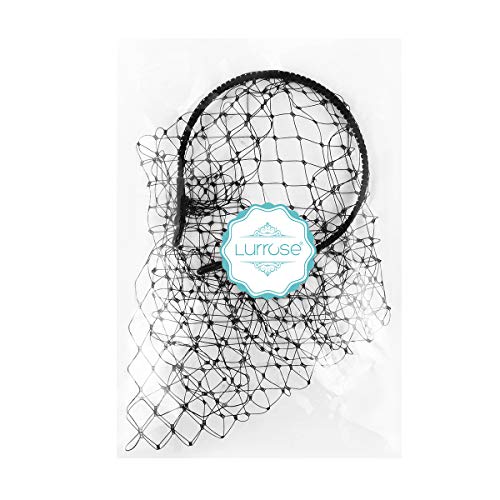 לורוז סרט עם שחור צעיף שיער חישוק סרט פשוט אלגנטי רשת כיסוי ראש לאישה ילדה