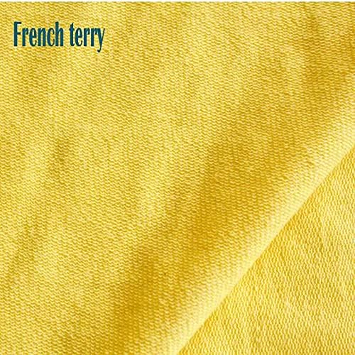 צרפתית טרי לסרוג בד 8 עוז צהוב בד עבור מעיל עם מכסה המנוע צפצף סוודר חצאית מפת שולחן אבק כיסוי בד עשה זאת בעצמך