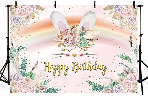 Mehofond Boho Boho Bunny Bunny יום הולדת שמח רקע