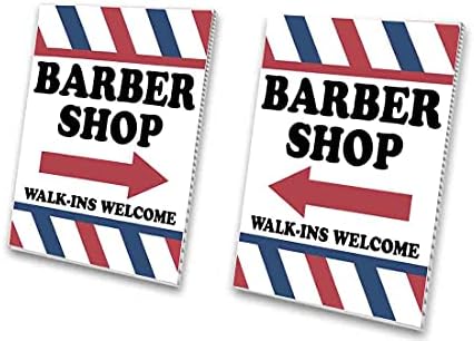 Barber Shop Walk-ins בברכה חץ ימין Deluxe A-Frame Signicade, כולל 2 פאנלים נשלפים