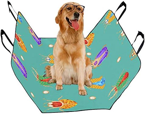 מותאם אישית סיכת רטרו נובל טמפרמנט ילדה הדפסת רכב מושב מכסה לכלבים עמיד למים החלקה עמיד רך לחיות מחמד רכב מושב כלב