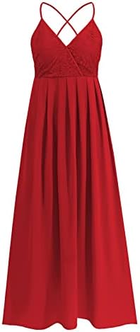 שמלת icodod שמלת נשים 2023 V צוואר נשף שמלת קיץ ספגטי רצועת שרוולים ללא שרוולים שמלות חוף מותניים גבוהות לנשים