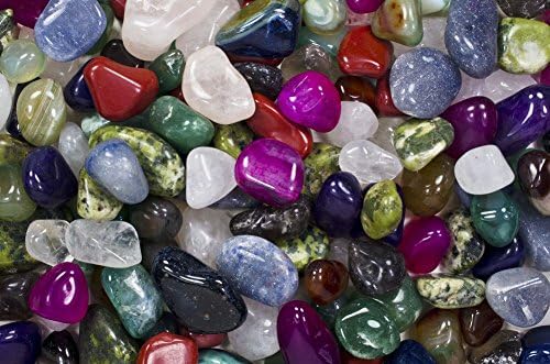 חומרי פנטסיה: 2 קג תערובת אבן נלהבת מברזיל - טבעית וצבועה - קטנה - 0.75 עד 1.25