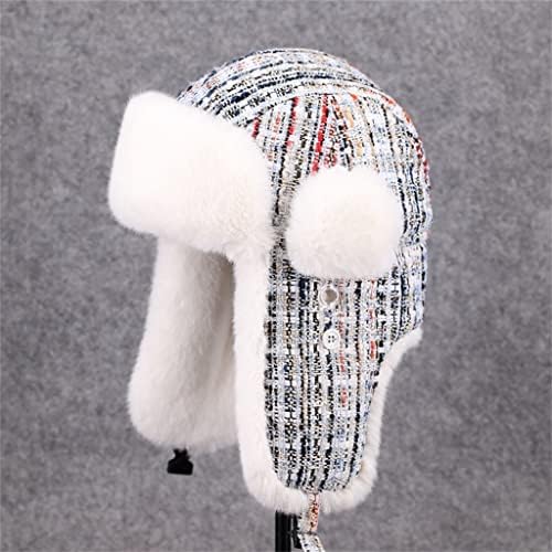 הוקאי ראש רעם כובע אוזן הגנה לבן שיער כותנה כובע החורף חיצוני סקי הורה-ילד גברים ונשים רטרו
