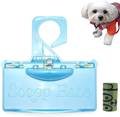 סקופאז: סקופר נייד מהפכני לכלבים בגודל קטן / בינוני סקופר להסרת פסולת כלבים כף יד שמתחבר לרצועת כלבים, משתמש בתקן 9
