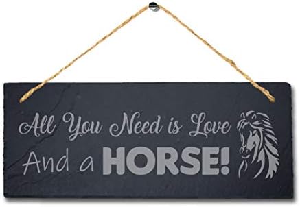 כל מה שאתה צריך הוא אהבת סוס לייזר חקוק תליית צפחה סוס לשפוך שלט סימן