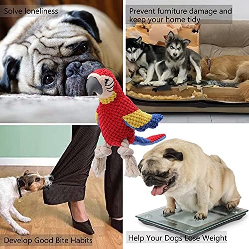 צעצועי כלבים ממולאים של ברמי צעצועי כלבים ממולאים עם טיפל בפיזור כדור צעצועי כלבים אינטראקטיביים חריקים לגור כלבים קטנים