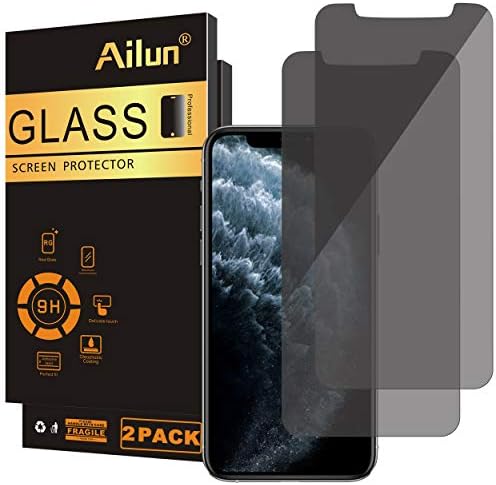 מגן מסך פרטיות של AILUN לאייפון 11 PRO/iPhone XS/iPhone X 5.8 אינץ '2 פאק אנטי ריגול פרטי ידידותי למקרה, זכוכית