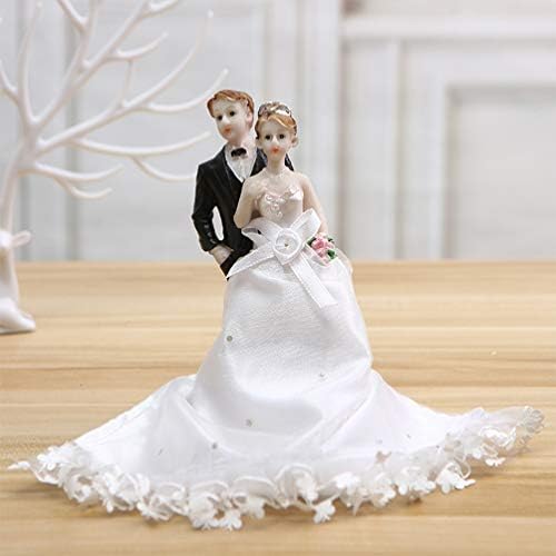 זוגות זוגות מקשרים 2 יחידות שרף חתונה כלה מיניאטורה וחתן פסלונין עוגה רומנטית קישוט עוגות פיסול זוג פסלון זוגי למסיבת חתונה