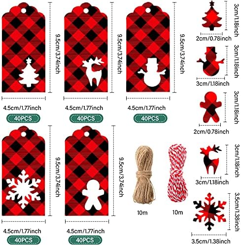 200 חלקים תגיות נייר משובצות חג המולד קראפט תוויות תוויות עץ חג המולד אייל אייל שלג פתית שלג נשלפת כרטיס שם לאמנות