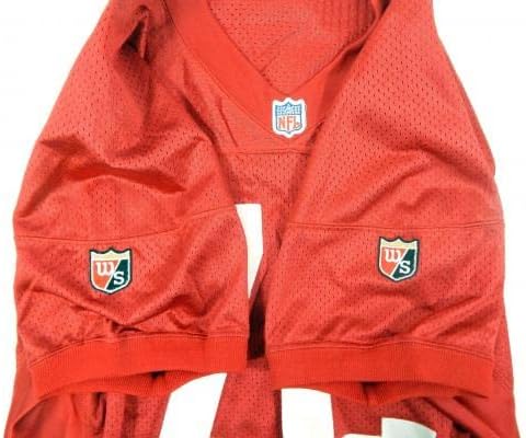 1995 סן פרנסיסקו 49ers אוליבר ברנט 72 משחק הונפק ג'רזי אדום 50 DP30172 - משחק NFL לא חתום משומש