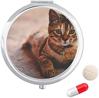 בעלי החיים שקט חתול צילום גלולת מקרה כיס רפואת אחסון תיבת מיכל מתקן