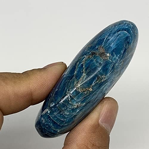 Watangems 100.8 גרם, 2.6 x1.6 x0.9 , אבן דקל כחולה אבן הכחול הושלמה באנרגיה רייקי, אבן מטאפיזית, ממדגסקר, B16362