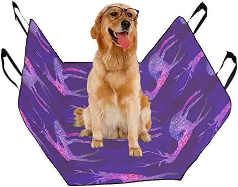 כיסוי מושב כלב מותאם אישית סגנון עיצוב אווירה הדפסת יד מצוירת כיסויי מושב לרכב לכלבים עמיד למים לא להחליק
