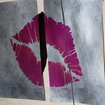 סטנסיל נשיקה של SMOCH - שפתיים DIY מעצבות את הוויניל הטוב ביותר שבלונות גדולות לציור על עץ, בד, קיר וכו ' -מולקאק