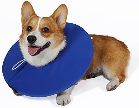 צווארון ניתוח כלבים לכלבים בינוניים / קונוס כלבים אלטרנטיבי / רדיוס גדול 5.5 אינץ ' / לוח קצף מעולה / לא קל