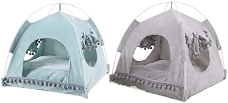 ידידותי חיות מחמד בית אוהל חתולים מיטת טפי ניידים עם כרית רכה עבה זמינה לטיול גור כלבים חיצוני חיצוני