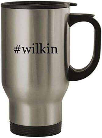 מתנות Knick Knack Wilkin - 14oz נירוסטה hashtag ספל קפה, כסף