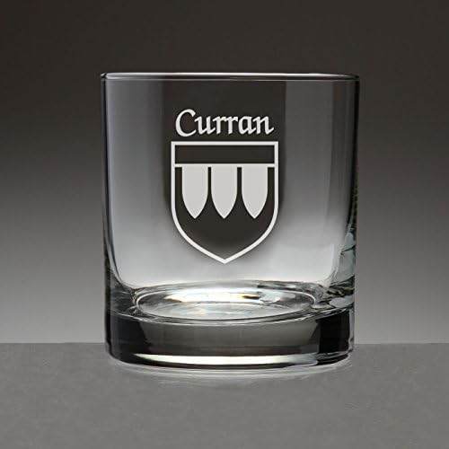Curran מעיל זרועות אירי משקפי כוס - סט של 4