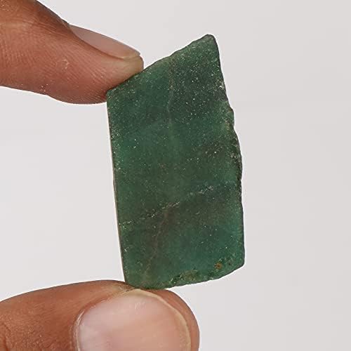 אבן ירקן אפריקאית ירוקה טבעית לריפוי, נפילה, אבן חן מונית 26.70 CT