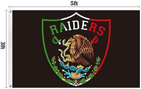 דגל מקסיקו ריידרס דגלי אוהדי כדורגל 3 על 5 רגל באנר מקורה חיצוני עם לולאות