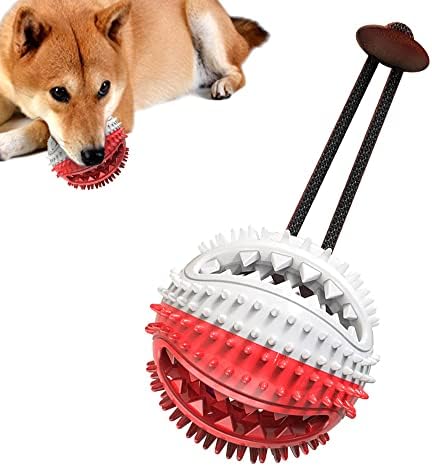 צעצועים ללעיסת כלבים של פאנקיקום לניקוי שיניים והסרת חישוב שיניים, גומי טבעי שאינו רעיל מזון דולף מזון בלתי ניתן להריסה עם