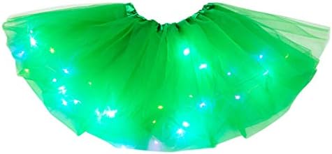 חצאית טוטו של נשים טוטו 3 ריקוד מסיבות שכבות LED מדליק