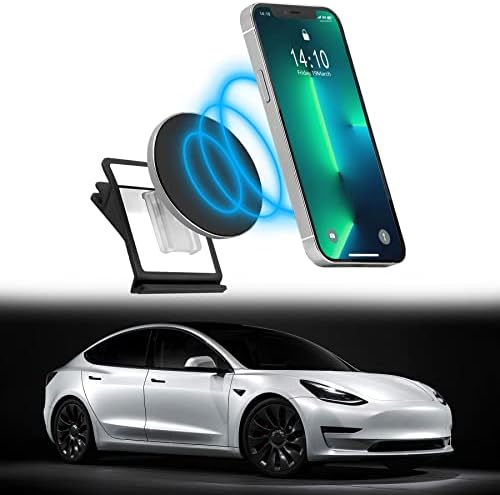 Tikscience Mount טלפון מגנטי לאייפון 12 13 Pro Max Car Vent, מחזיק טלפון לרכב Mount עבור Tesla Model 3 Y 2020 2021, Mount thone