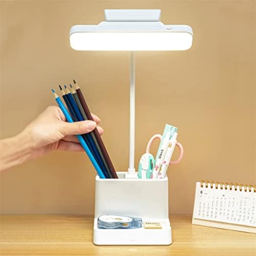 מנורה שולחן Genigw LED אורות USB נטענים נטענים לימוד משרד קריאה אור עם מנורת שולחן מחזיק עט