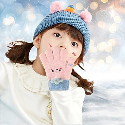 QVKARW קריקטורה לילדים שלג לילדים לבנות כפפות לתינוקות כפפות פעוטות כפפות כפפות כפפות חורף כפפות חורף כפפות כפפות משולבות